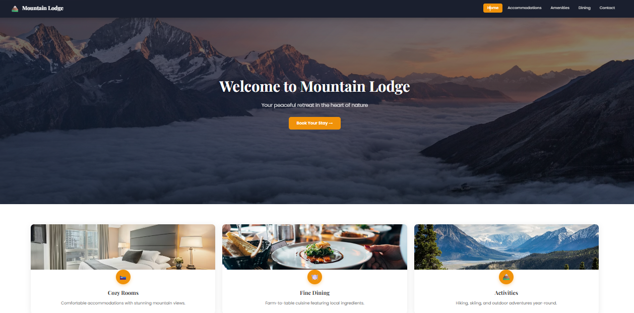 Mountain Lodge screenshot